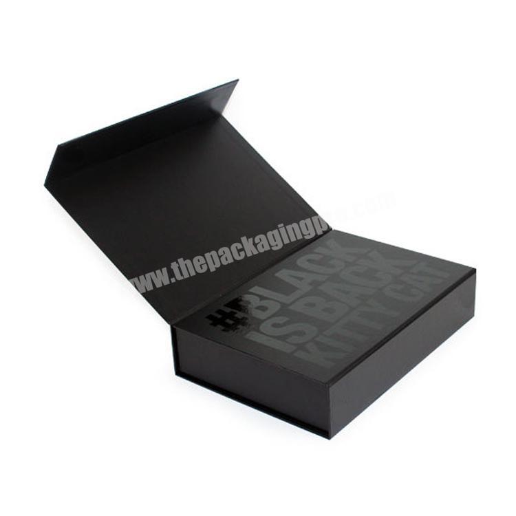 Paper Packaging Plant Custom black magnetic paper watch wallet simple logo printing gift box
