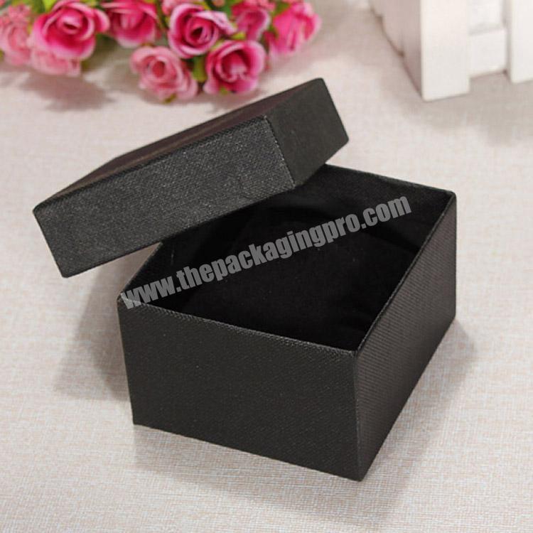 Paper Packaging Plant custom printing black folded texture gift boxes for wine glasses
