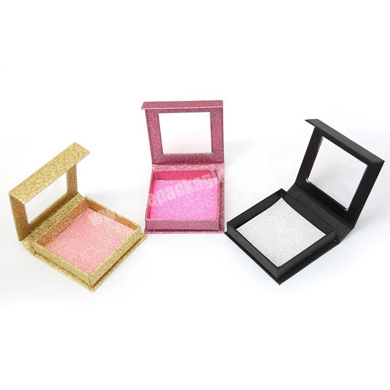 paper square colorful gift eco glitter eyelash packaging box