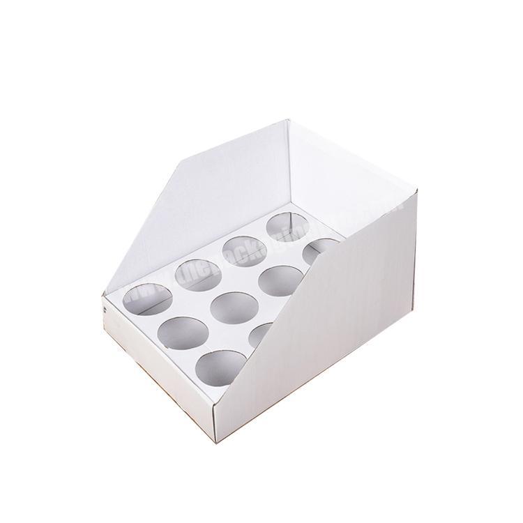 paper tray box cardboard display shelves cosmetic counter display rack