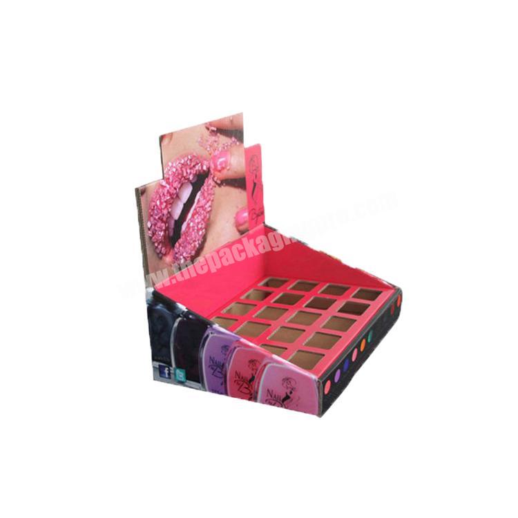 paper tray box cosmetic counter display rack cardboard display shelves
