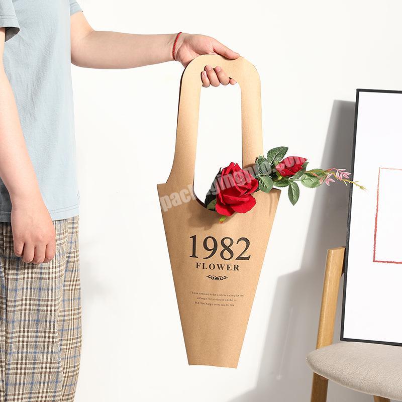 Paper Waterproof Shop Bag Clear Paper Bag Flower