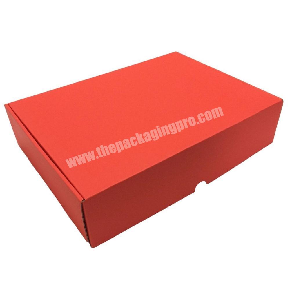 Paper wrapped red mailing box packing shipping boxes corrugated carton