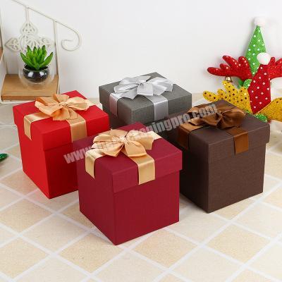 Party Box Christmas Eve Gift Box With Ribbon Bow