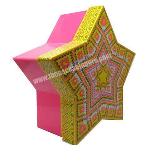 Pentagram five-ponit shape packing box for Christmas gift packaging
