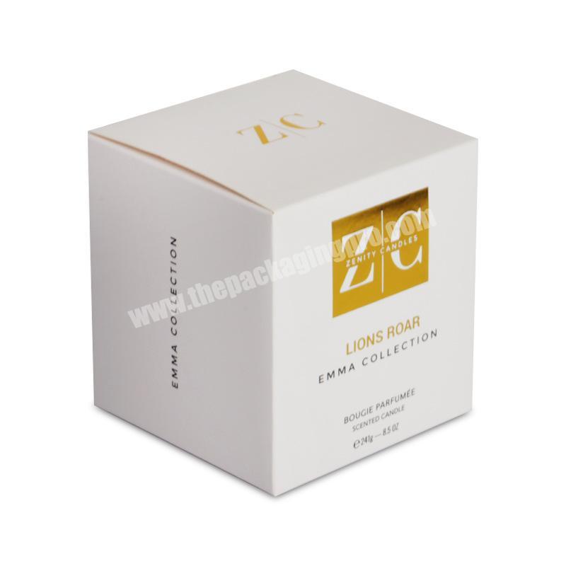 perfume candle packaging boxes cardboard premium silver bronzing cardboard box cosmetic cardboard packaging box