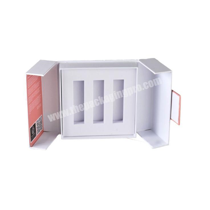 Perfume paper packaging gate door middle opening essential oil packing case box