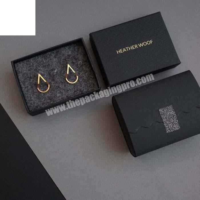 Personalised High Quality Black EarringNecklaceBraceletJewelry Packaging Jewellery Box