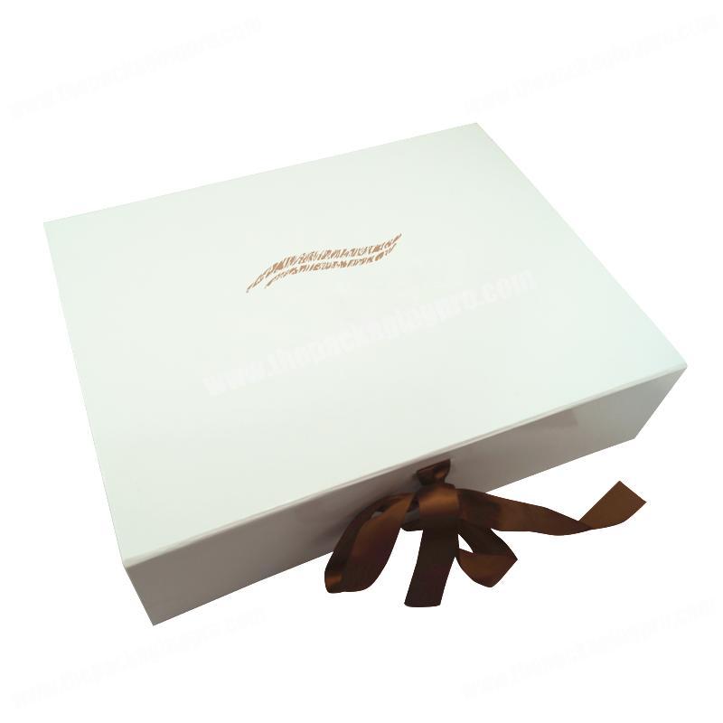 Personalised Luxury Premium Packing White Custom Packaging Magnetic Paper Gift Box