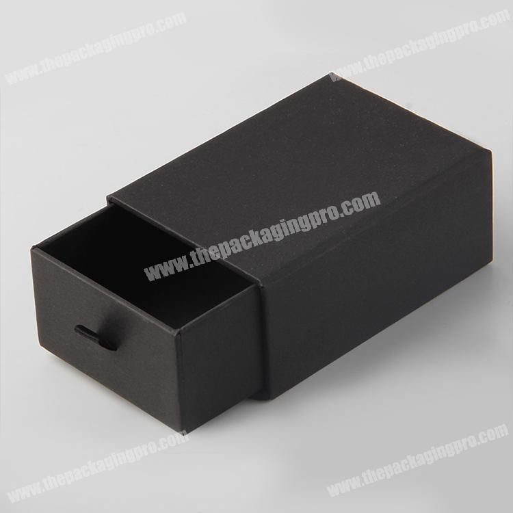 personalized branding black drawer paper perfume packing box