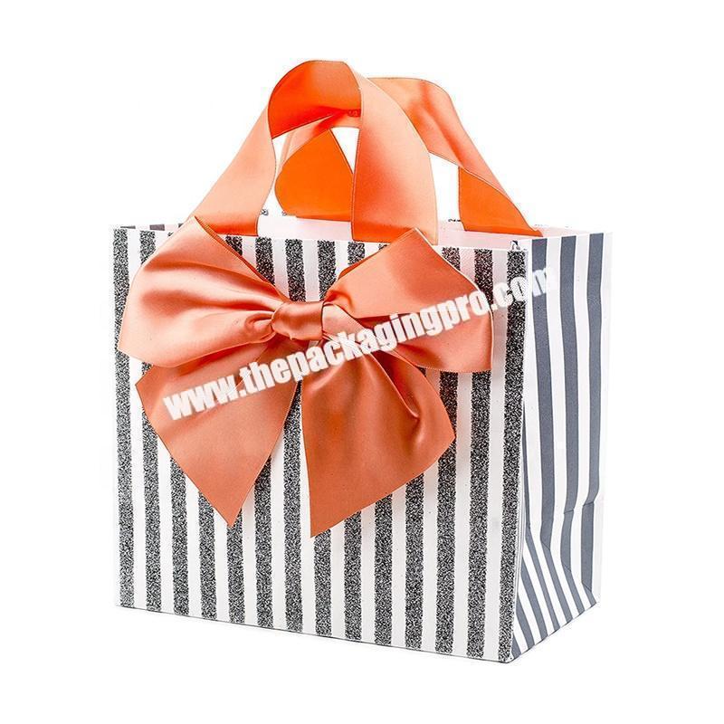 personalized craft paper bag with twisted handle jewelry gift packaging bags