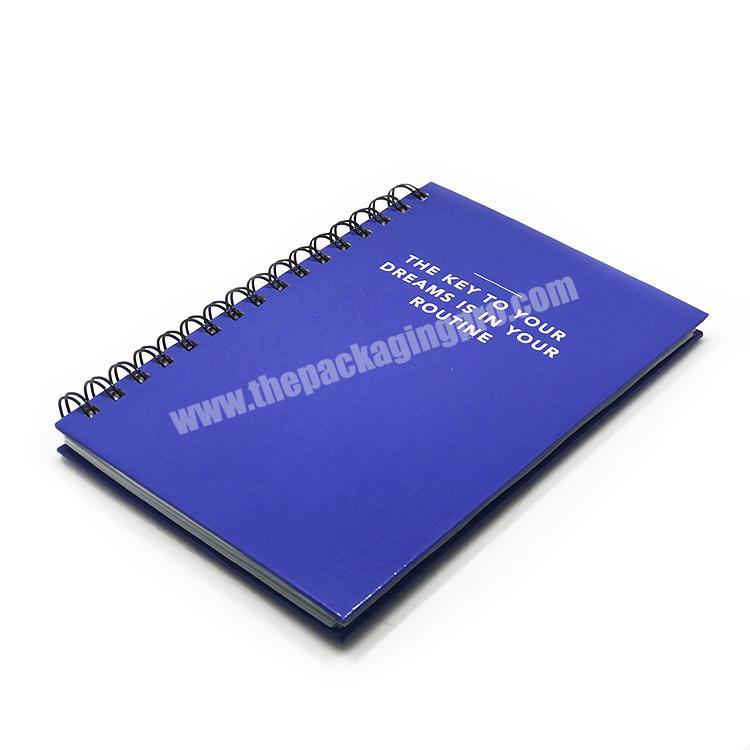 Personalized Custom A5 Printed Gold Wire Journal Note Book Printing With Logo