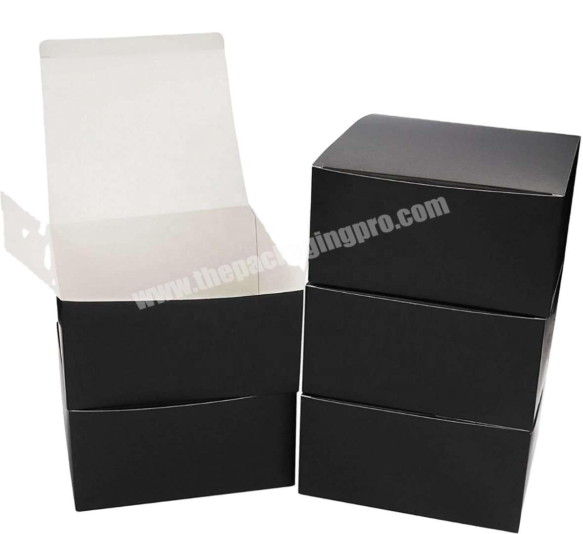 Personalized custom cupcake box with black carton lid gift box