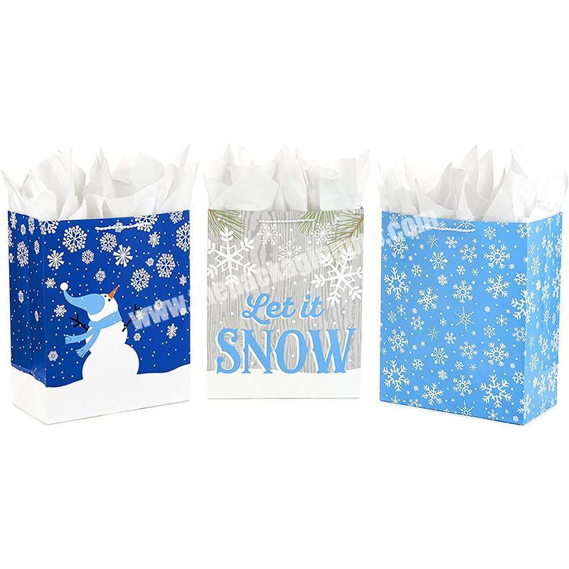 Personalized Gift Packaging Custom Printed Christmas Candy Cardboard Paper Bags