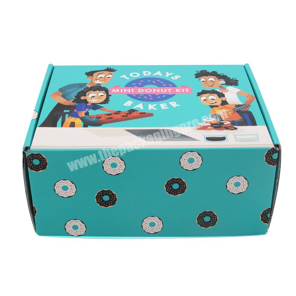Personalized high quality paper doughnut mailer donut packaging box
