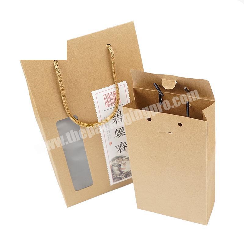 Personalized materials standard sizes thick hand paper packaging tea handbag for women