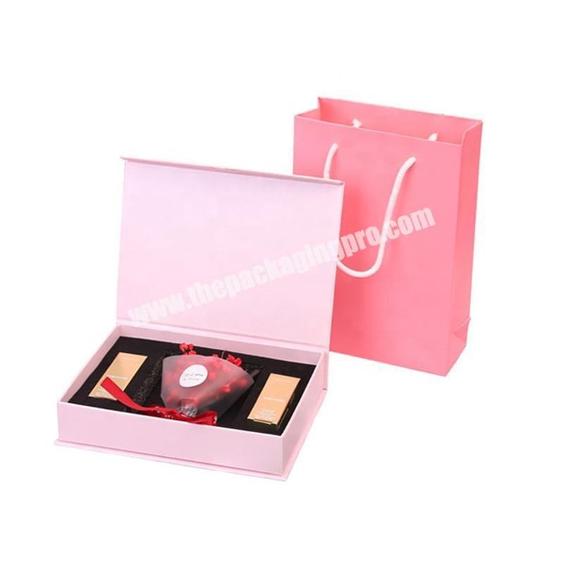 Personalized Printed Magnet Closure Book Shape Perfume Packaging Box With Foam Insert