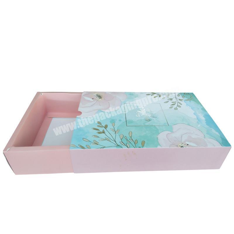 pink and green combination flower patterns paper box folding box packaging box