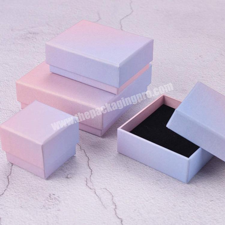 Pink Blue Gradual Color Pearlescent Gift Box Gifts Bag Watch Necklace Jewelry Boxes Home Storage Box Bag