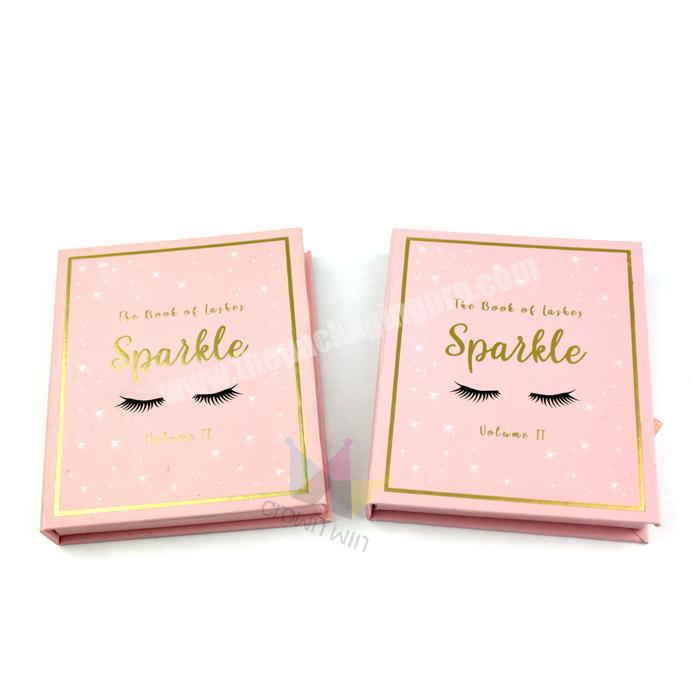 Pink Cheap Logo Eyelash Packaging Box,Gold False Eyelash Packaging Box With Glue,Multi Eyelash Packaging Box Custom Luxury