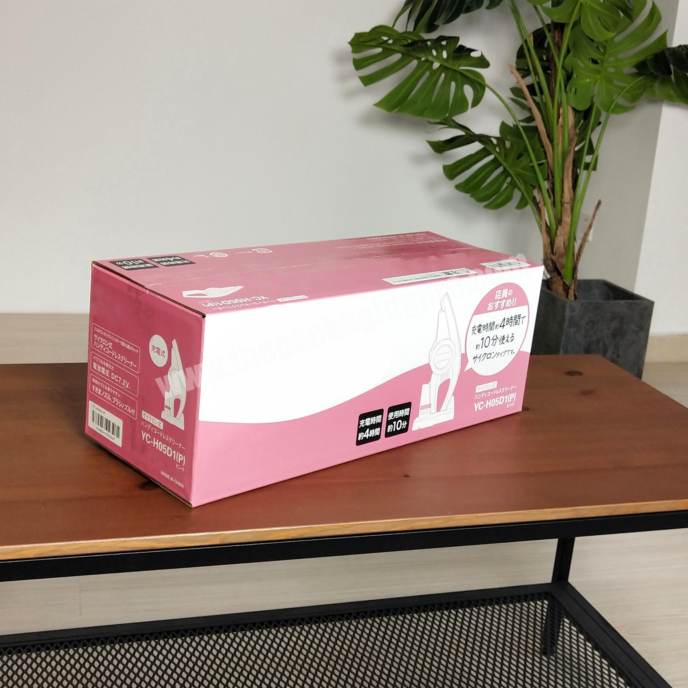 Pink corrugated paper box packaging perfume packaging