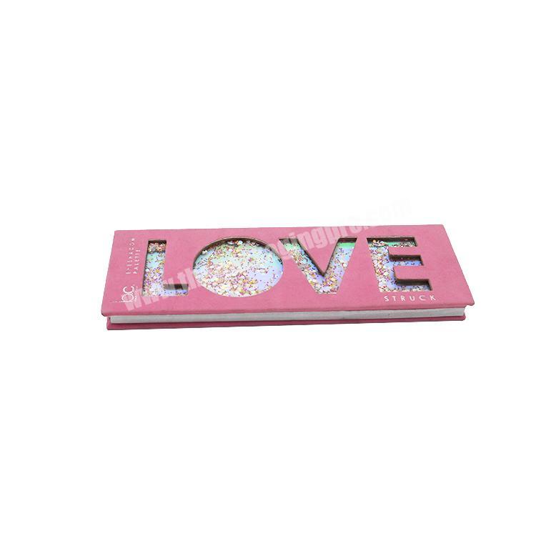 pink cosmetic packaging box paper eyeshadow palette box
