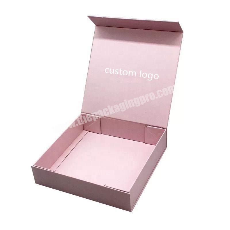 Pink craft foldable box baby gift custom underwear flap packaging boxes