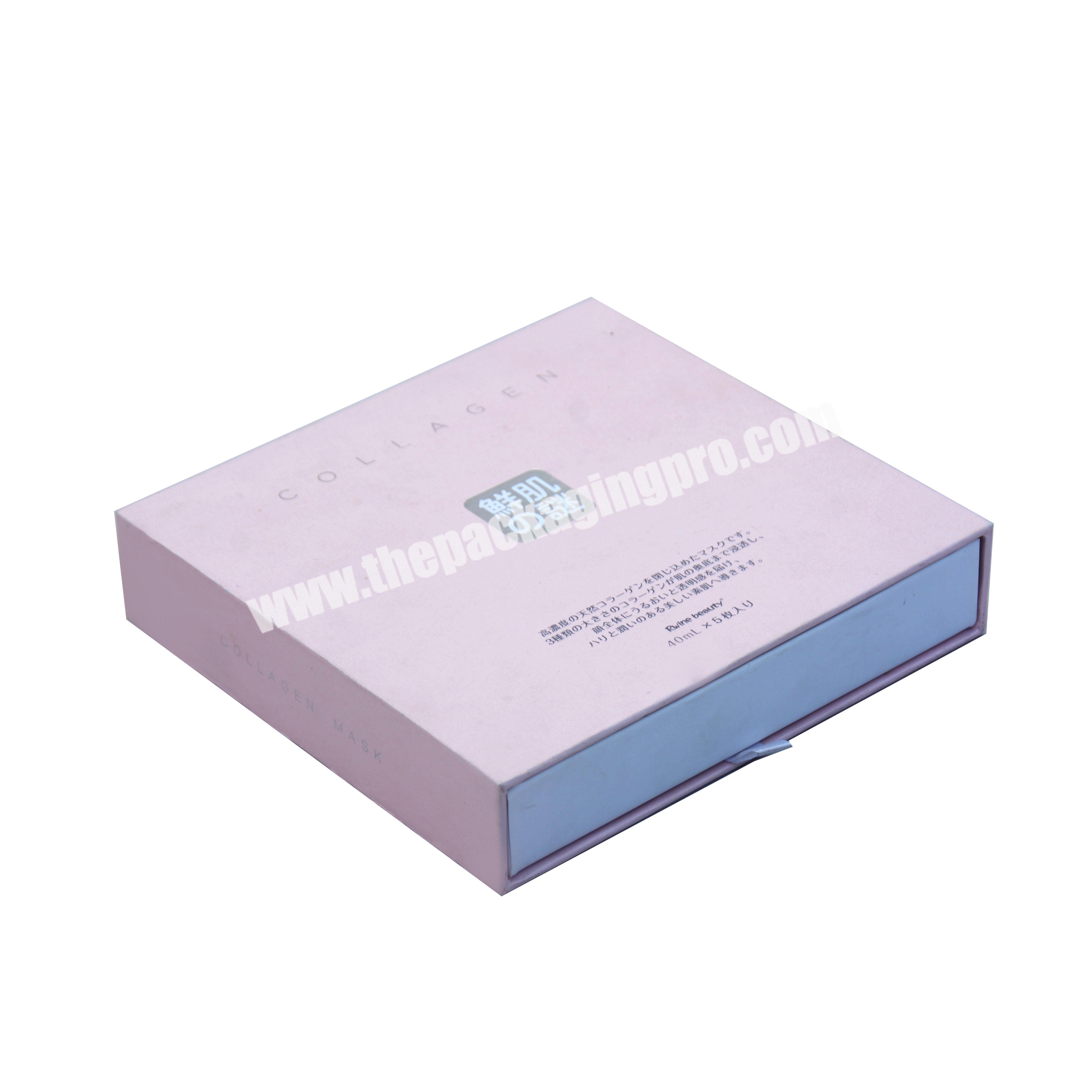 Pink Drawer Packaging Cardboard Box With Logo Printing Available