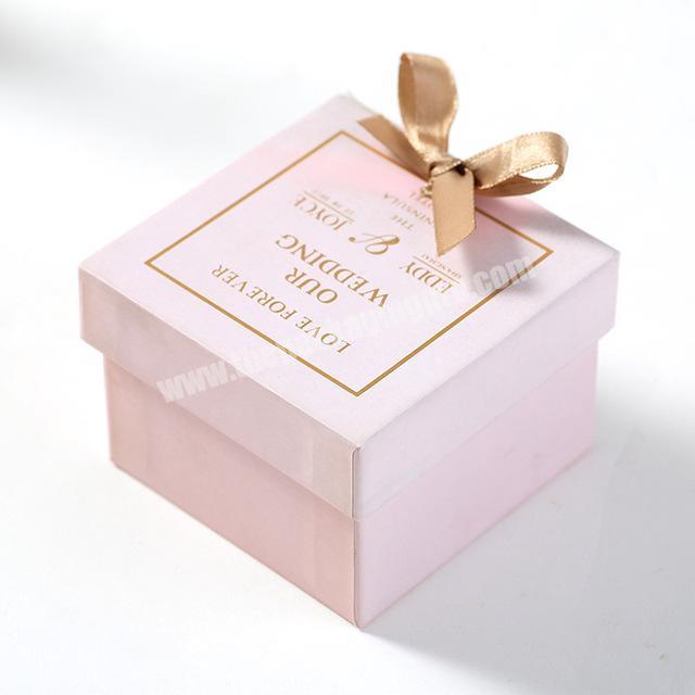 pink jewelry box with logo custom jewelry box with ribbon