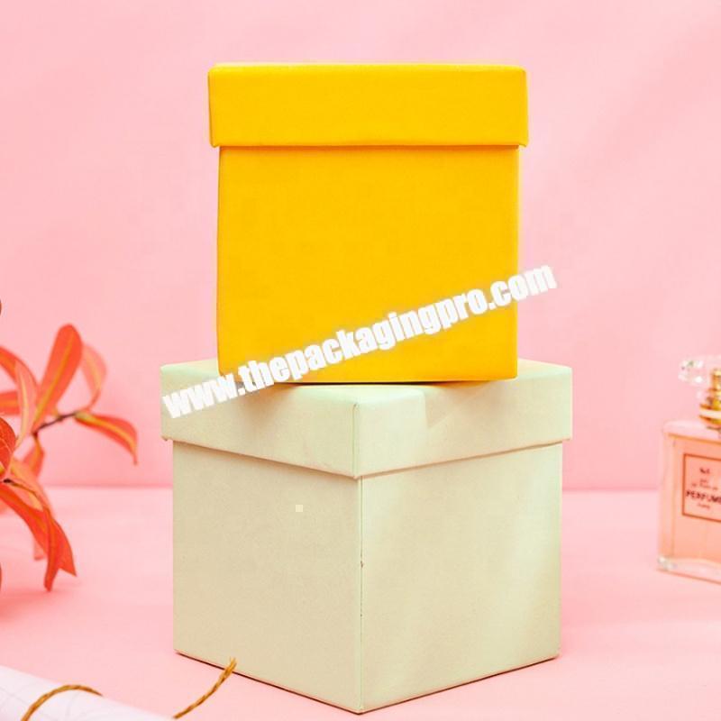Pink kraft paper cardboard gift box stamping logo