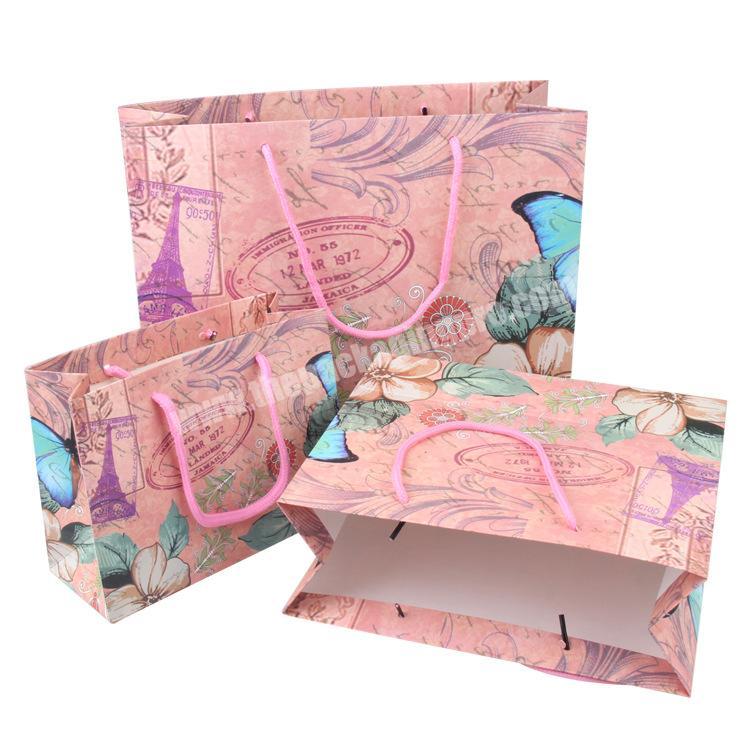 Pink Luxury Gift Bags Eiffel Tower Paper Bag