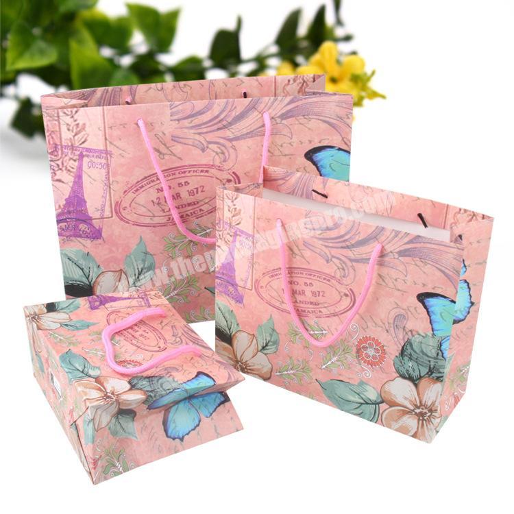 Pink Luxury Gift Bags Eiffel Tower Paper Bag