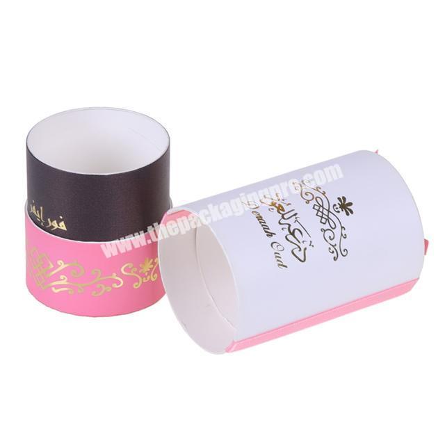 pink round craft packaging box for essential oils bottle