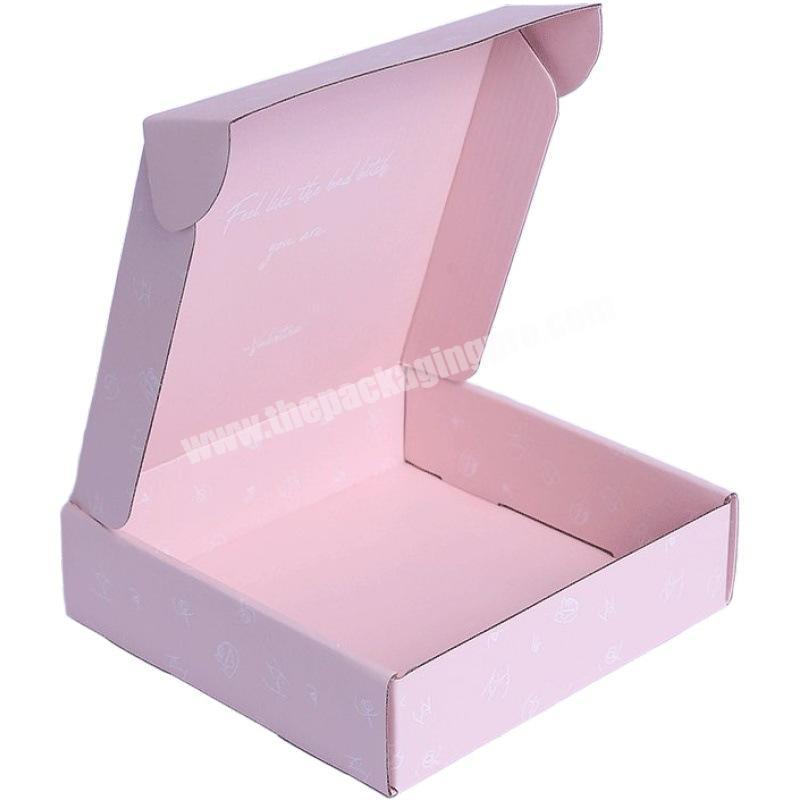 Pink Shipping Corrugated Custom Printed Packaging Mailer Box With Logo