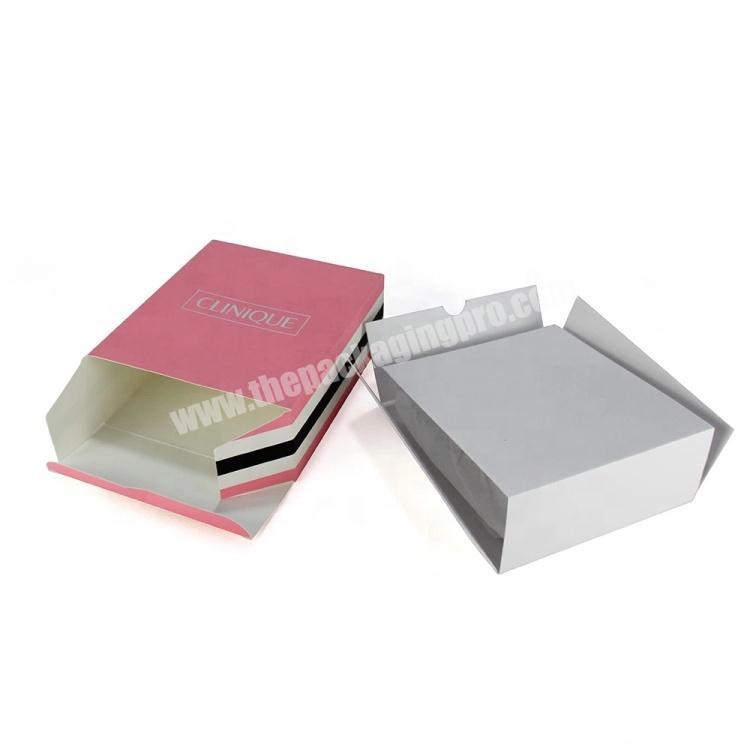Pink Skin Care Paper packaging box folding carton quality cosmetics box wholesale