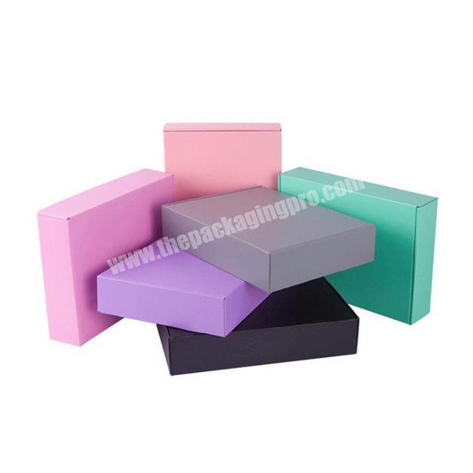 Pink Three Layer Super Hard Paper Box Gray Express Supplies Packaging Boxes Green Folded Gift pillow Box for shipping clothing