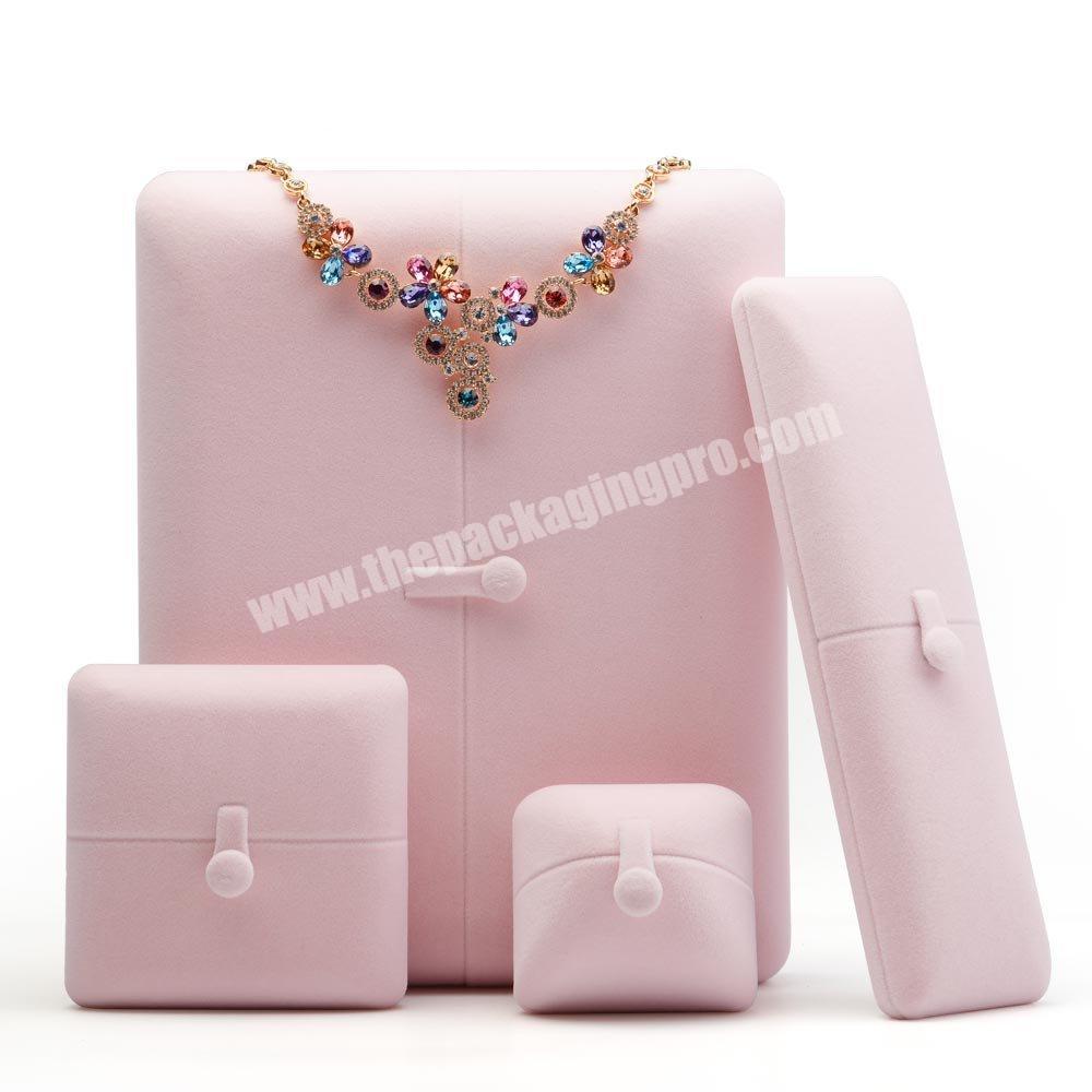 Pink Velvet Jewelry Packaging Box necklace Display Storage Case Wedding necklace Gift Box