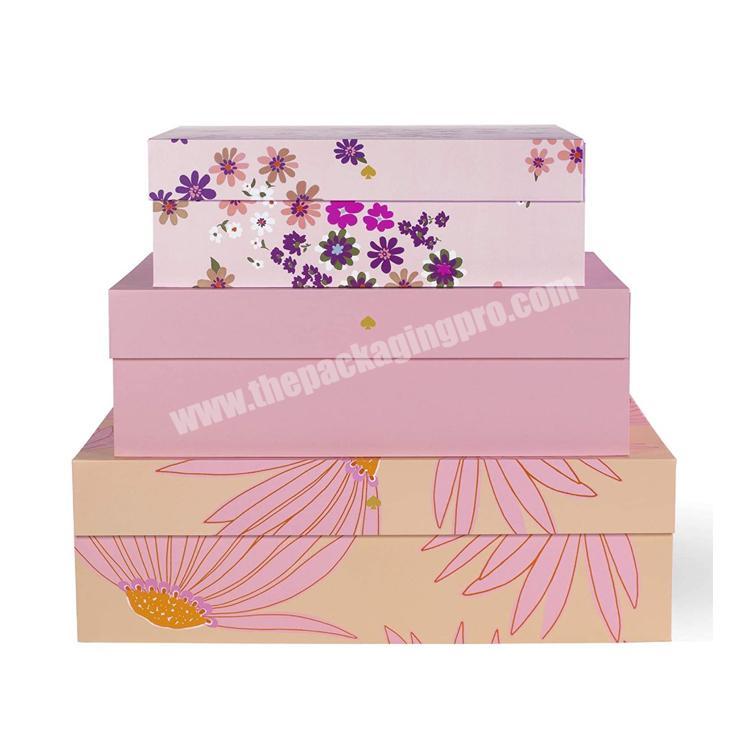 Pink Wholesale Custom Logo Premium Luxury Cardboard Paper Gift Wig Hair Extension Magnetic Packaging Box
