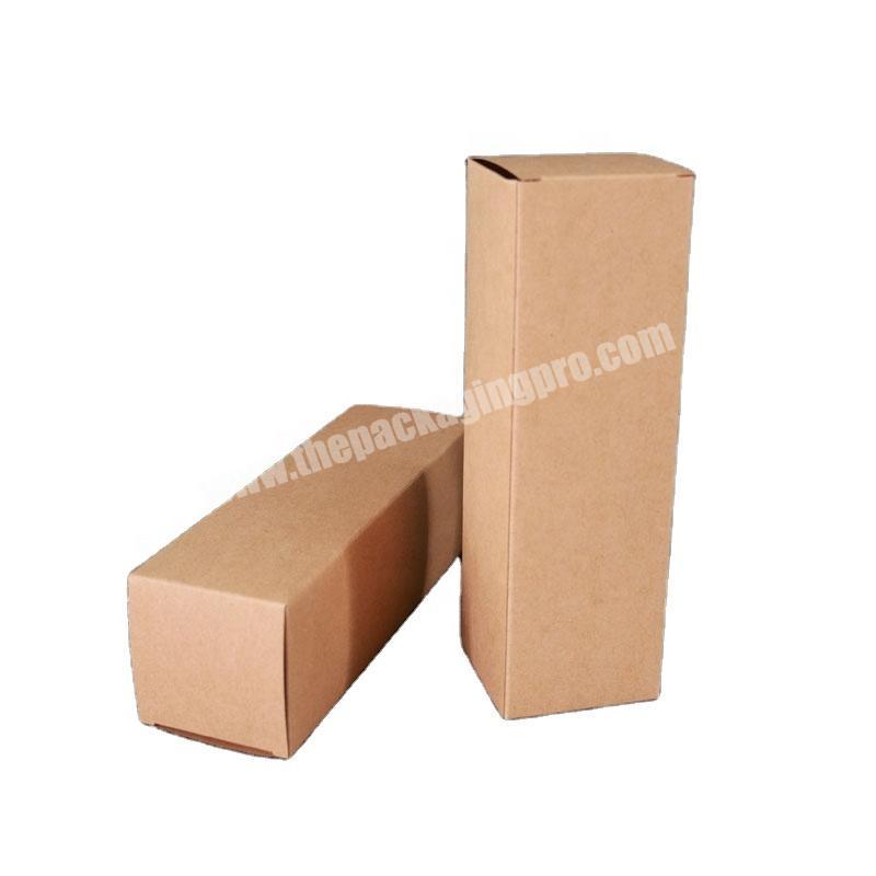 Plain color custom printed kraft cardboard recycled brown paper box