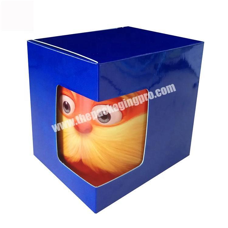 Popular Customized Mugs packaging Box with Clear PVC window Paper Gift boxes for Cups