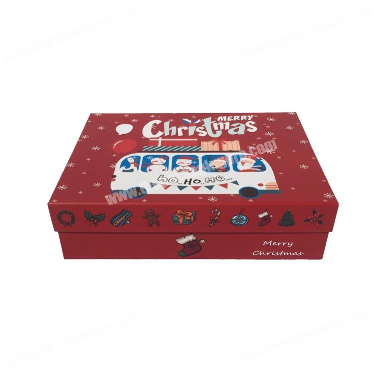 Popular Gift Packaging Rigid Customized Luxury Design Christmas Glitter Cardboard Gift Box