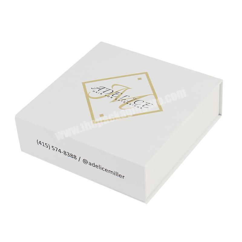 Popular Womens Printed Customized Logo Hair Extension Paper Display Package Packaging Box Tags