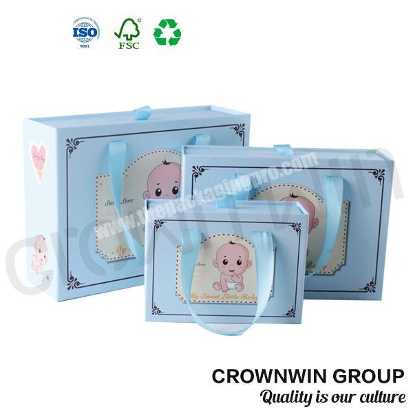 Portable Baby Custom Lovely Gift Box Packaging From CrownWin