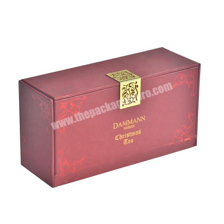 Portable Luxury Red Paper Packaging Storage Cosmetic Makeup Kit Gift Box