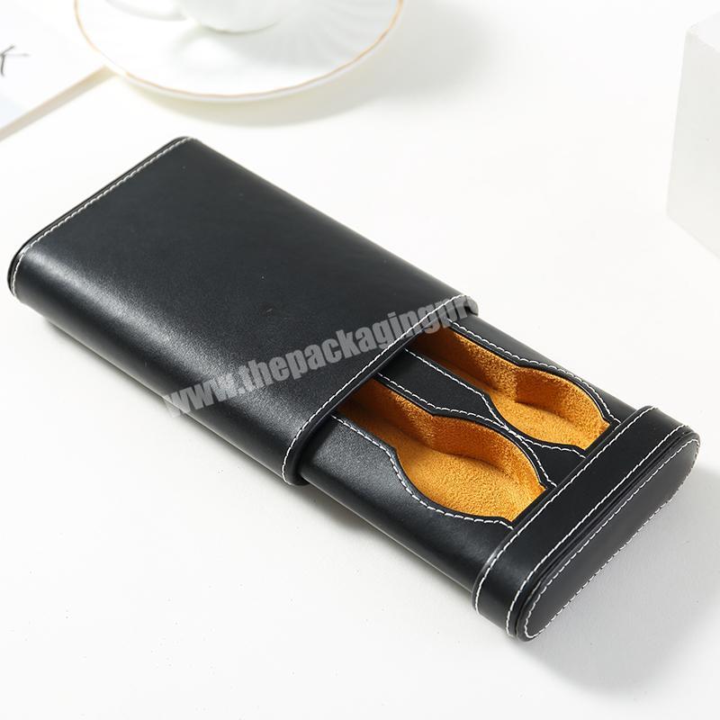 Portable travel watch case leather box  for  2 watches packaging
