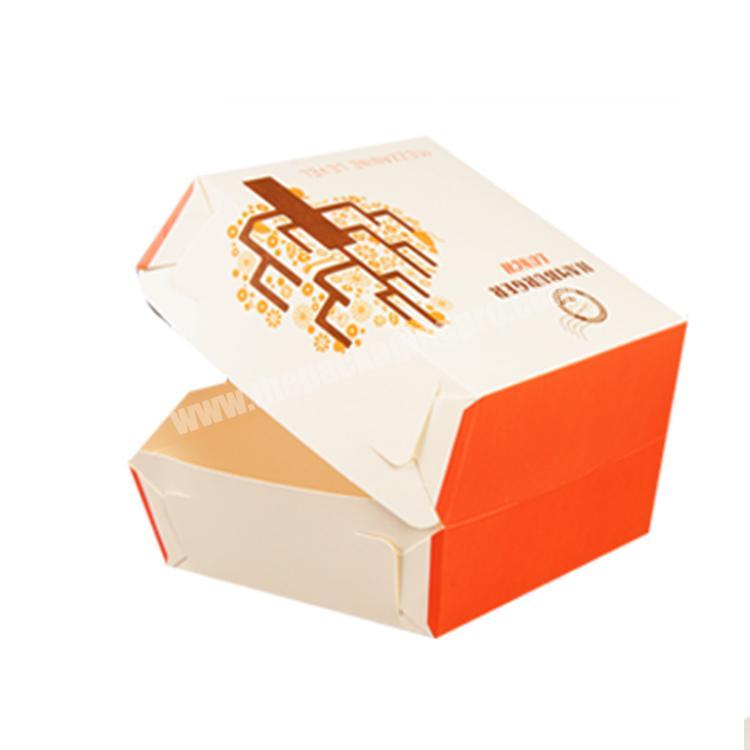 Premium art paper cardboard hamburger box food packaging with certification