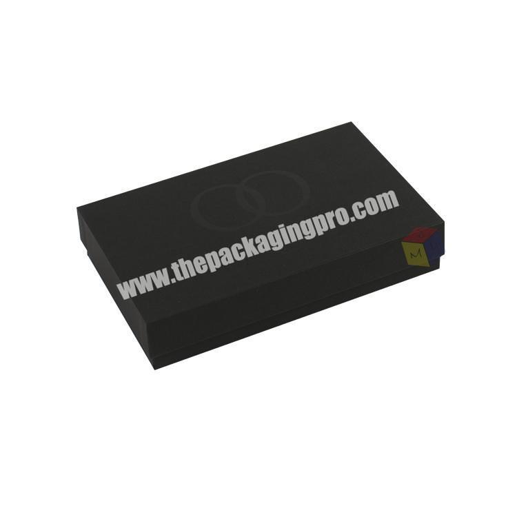 premium custom logo packaging black gift boxes with lid