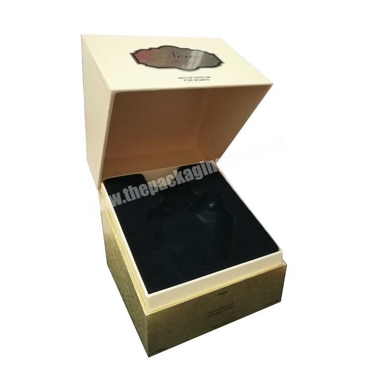 Premium Custom Yellow Gold Paper 100ml Perfume Bottle Packaging Box