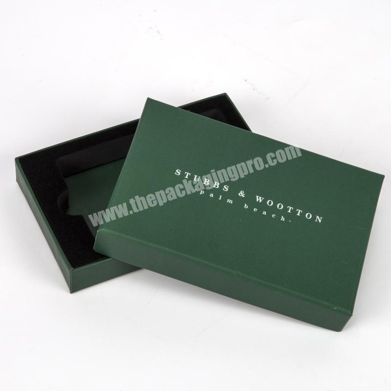 Premium Gift Matte Green color printed Perfume Packaging paperboard Box with EVA insert
