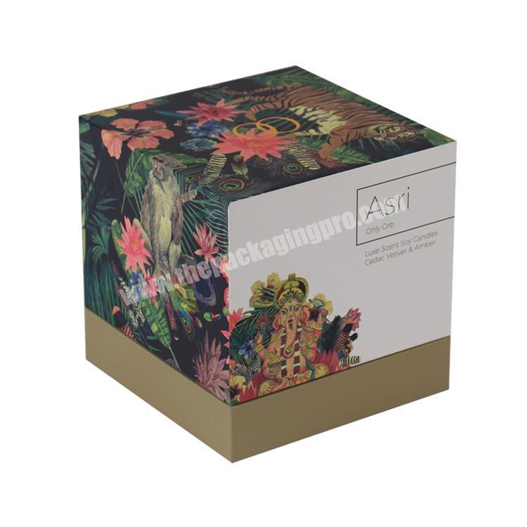 premium gift use square custom candle box packaging